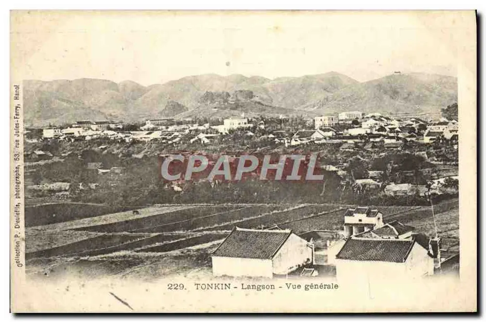 Langson — Vista geral — P. Diuallia, fotografia, 53, rue Jules Ferry, Hanoï - Frente