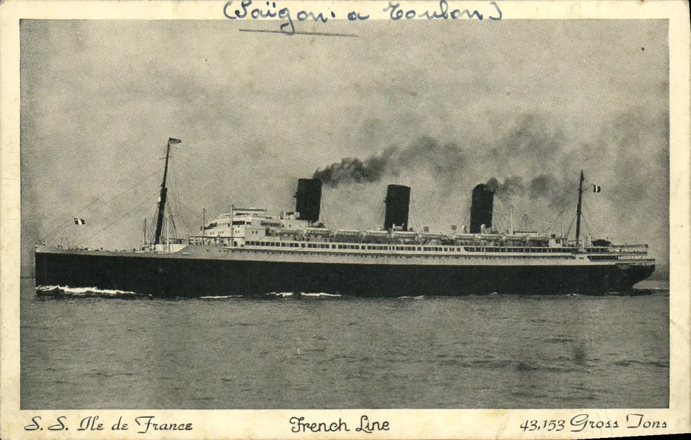 S.S. Île de France — Dampfer der French Line — Verlag: French Line - Vorderseite