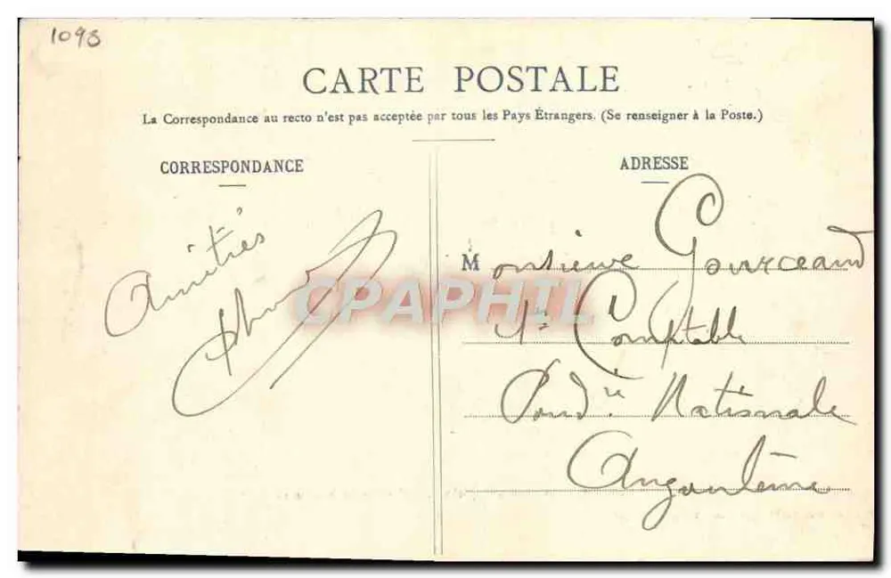 Die Amazone — Dampfschiff der Messageries Maritimes — Sammlung Gorce, fotografiert und bearbeitet, Talence (Gironde) - Rückseite