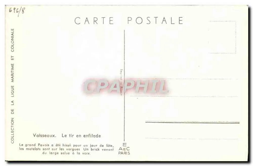 Schiffe — Der Große Pavois Hochgezogen für einen Festtag — E.A.E.C. Paris - Rückseite
