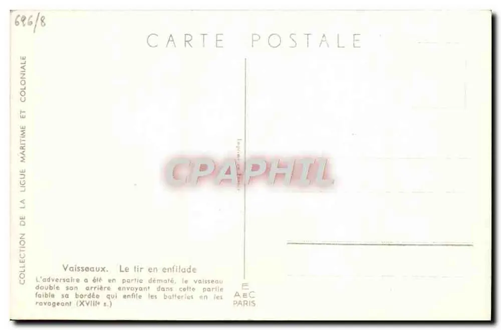 Kriegsschiffe im Seeschlacht — Feuer in Enfilade — L. Haffner - Rückseite
