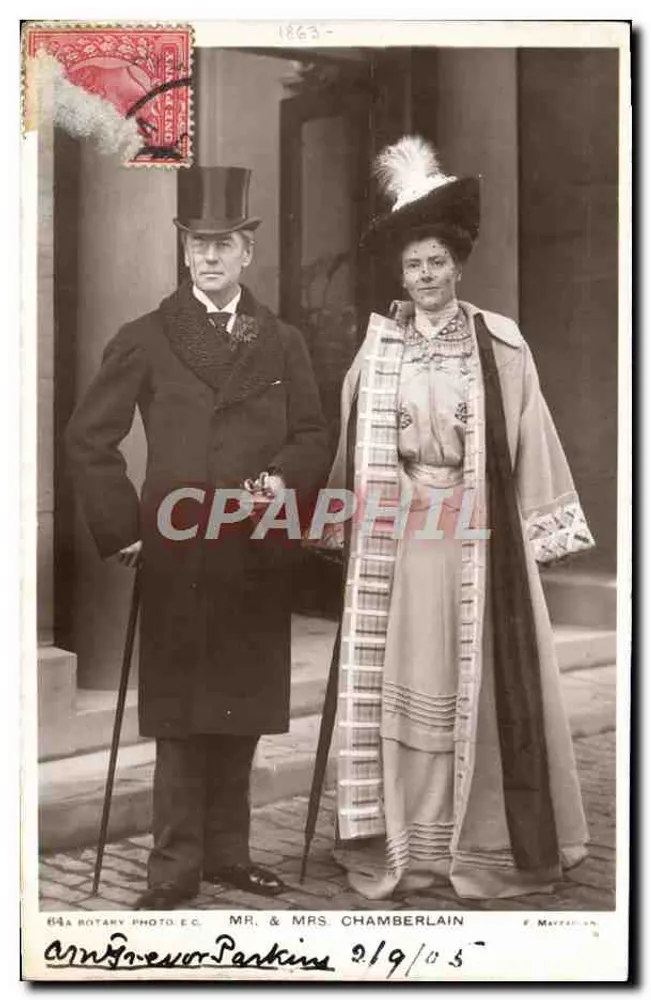 Sr. & Sra. Chamberlain — fotografia de casal — Rotary Photo. E.C. - Frente