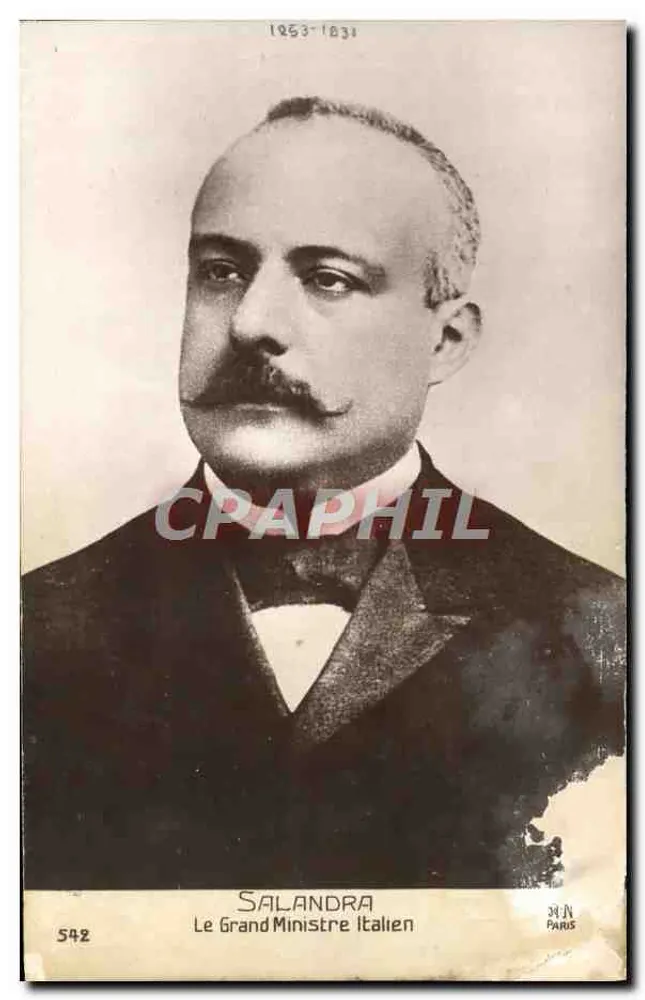 Antonio Salandra (1853-1931) — Der Große italienische Minister — Éd. A. N. « Galerie Patriotique », Paris, n° 542 - Vorderseite