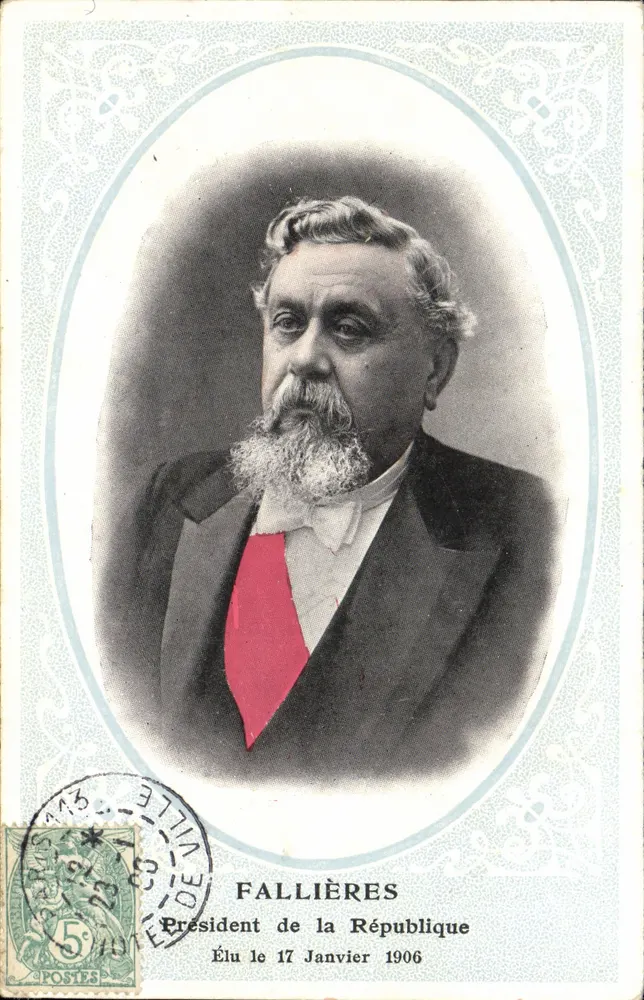Fallières — Presidente della Repubblica — Eletto il 17 Gennaio 1906 - Recto
