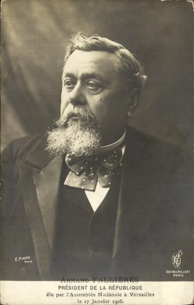 Armand Fallières — Portrait officiel — Éditeur : E. Pirou, Paris - Vorderseite