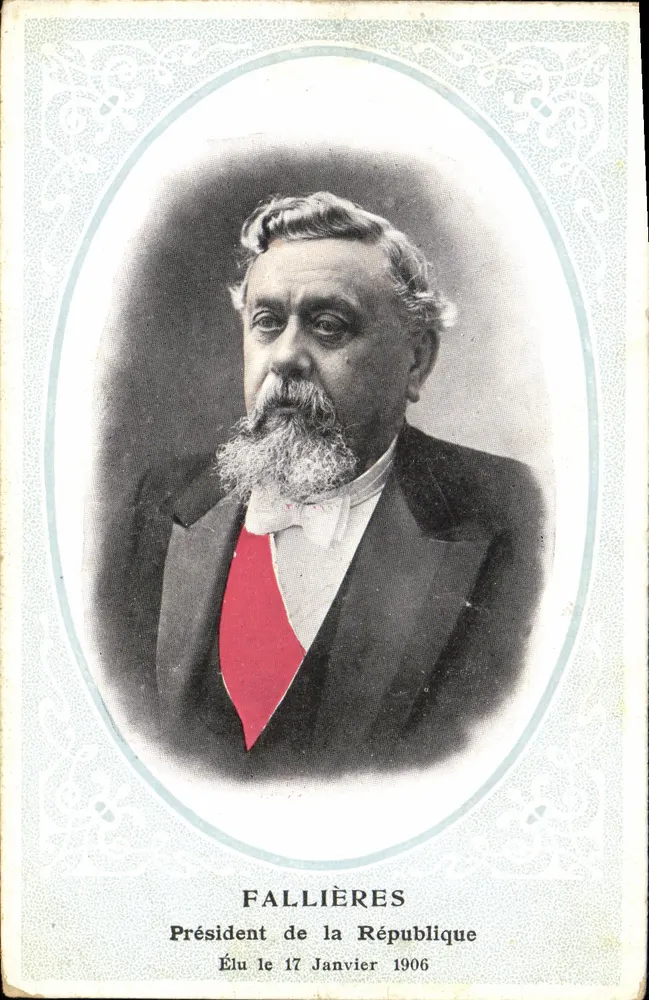 Fallières — Presidente della Repubblica — Eletto il 17 gennaio 1906 - Recto