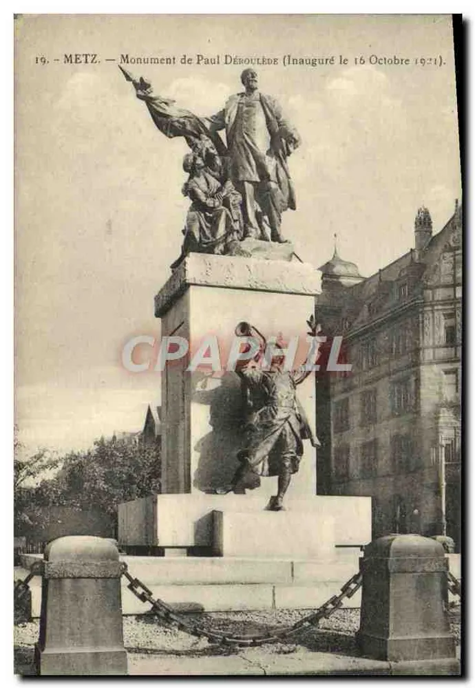 Metz — Monumento de Paul Déroulède — Inaugurado em 16 de Outubro de 1921 - Frente