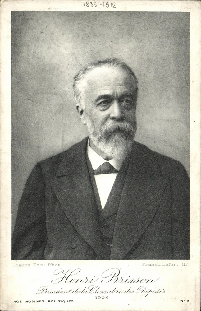 Henri Brisson — Präsident des Abgeordnetenhauses — Unsere Politiker, Nr. 3 - Vorderseite