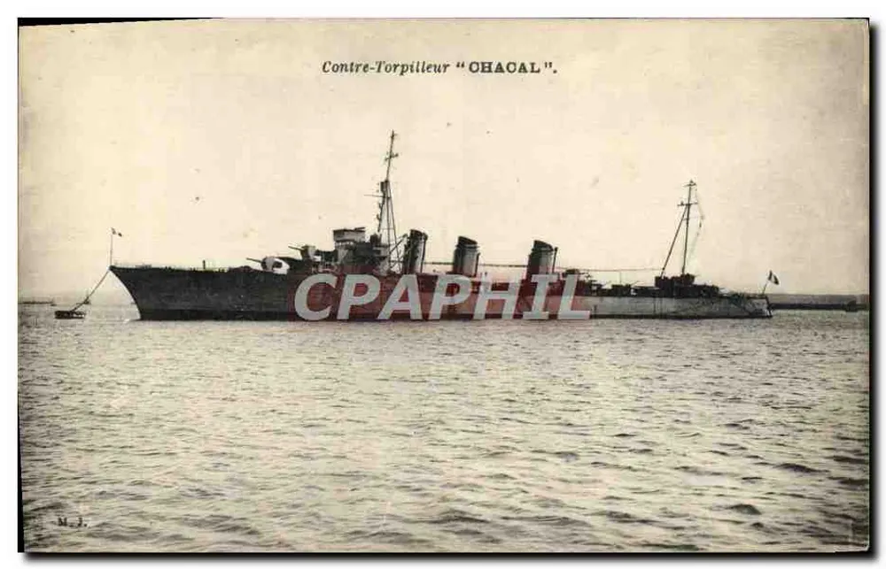 Contratorpedeiro "OHACAL" — navio militar — editor M.J. - Frente