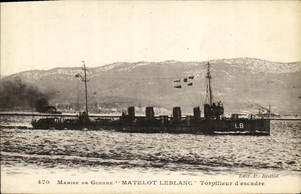 Marine "Matelot Leblanc" — Zerstörer — Edit. P. Braive, Nr. 470 - Vorderseite