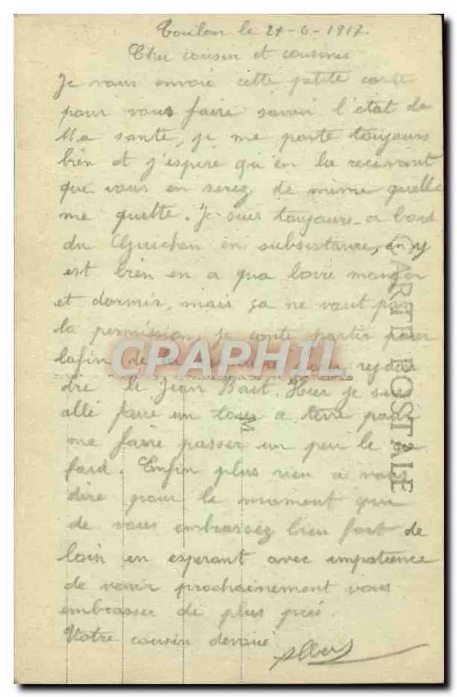 Französische Torpedoboote der Bang — Seebattle 1914-1917 — Verlag: H. Grimaud, 54, rue Masenod - Marseille - Rückseite