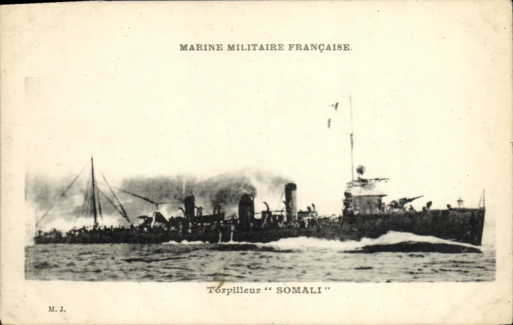 Torpilleur "Somali" — Französische Marine — M. J. - Vorderseite
