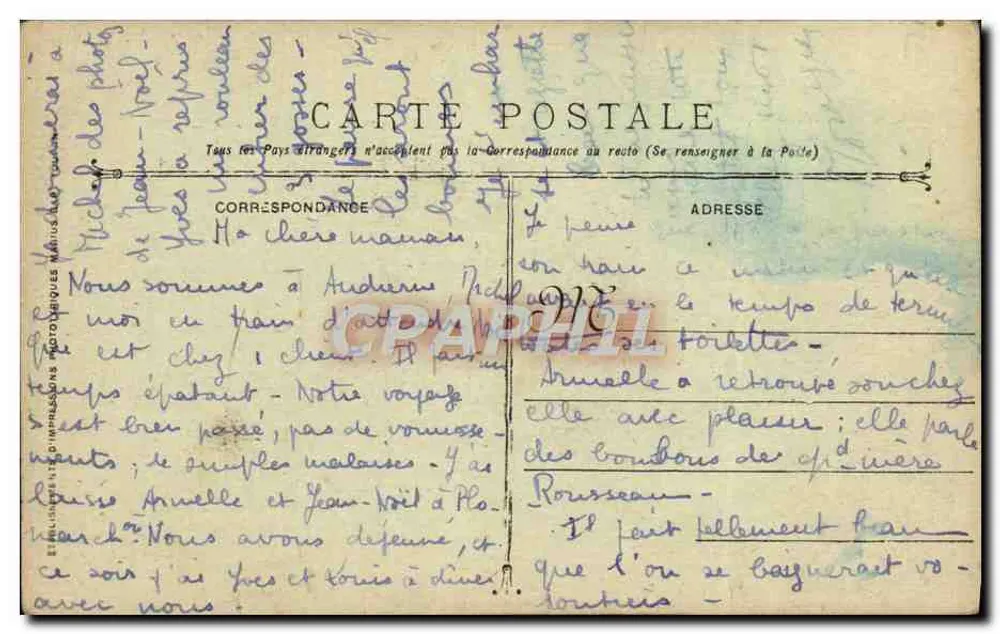 Torpilleur d'Escadre BAMBARA — Marine Militaire Française — n° 674 - Rückseite