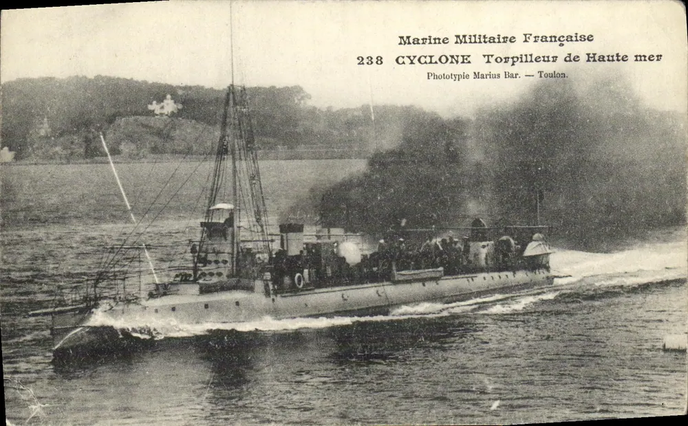 Cyclone — Torpilleur de haute mer — Phototype Marius Bar. — Toulon - Vorderseite