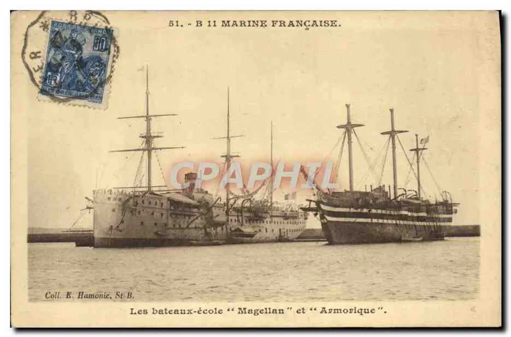 Schulschiffe "Magellan" und "Armorique" — Französische Marine — Sammlung E. Hamonic, St-B. - Vorderseite