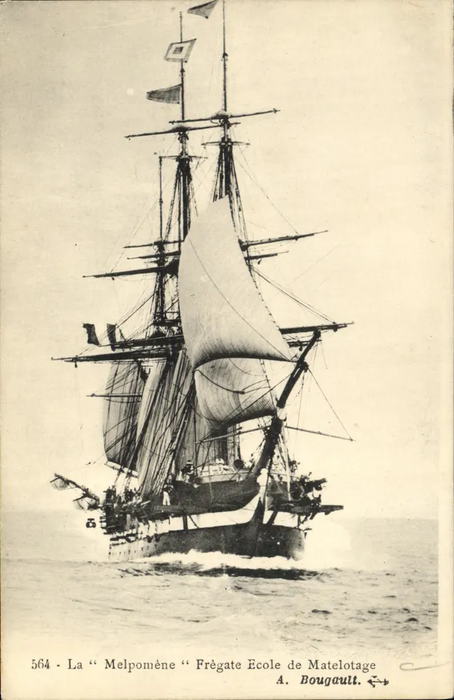 Die "Melpomène" — Schulschiff — A. Bougault, n° 564 - Vorderseite