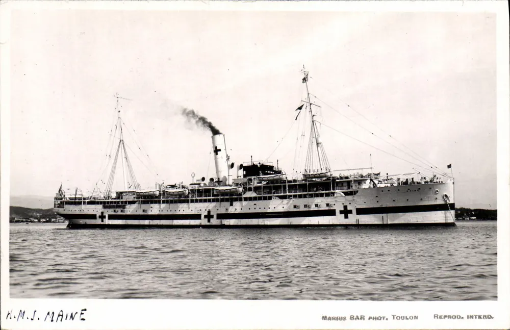 H.M.S. MAINE — Kriegsschiff — Marius BAR Fotografie, Toulon, Reproduktion verboten - Vorderseite