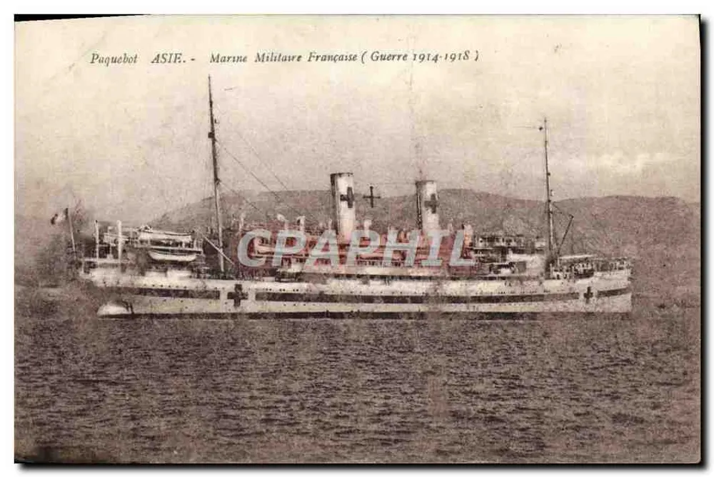 Frachtfahrer ASIF — Marine Militaire Française (Krieg 1914-1918) — Établissements Cimpressions Phototypiques Toulon - Vorderseite