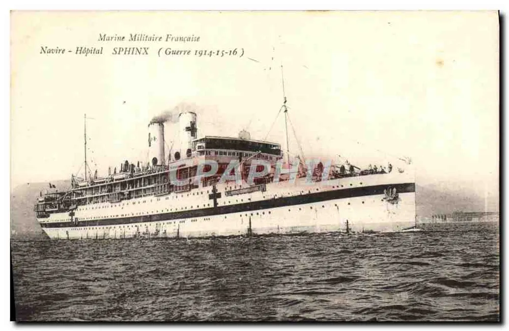 Krankenboot SPHINX — Französische Marine — Krieg 1914-15-16 - Vorderseite
