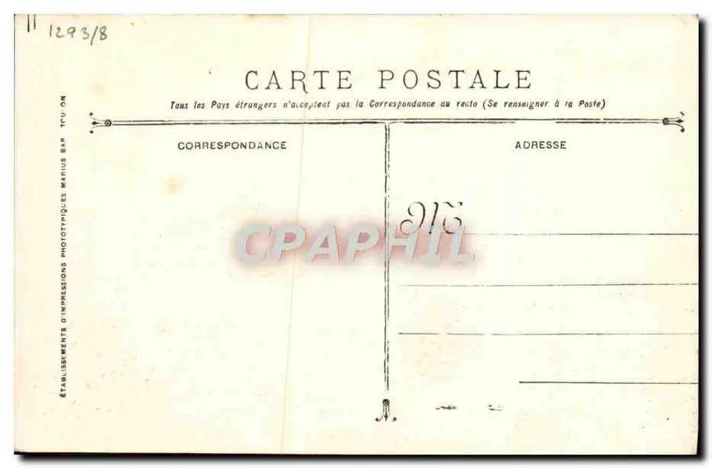 Krankenboot SPHINX — Französische Marine — Krieg 1914-15-16 - Rückseite