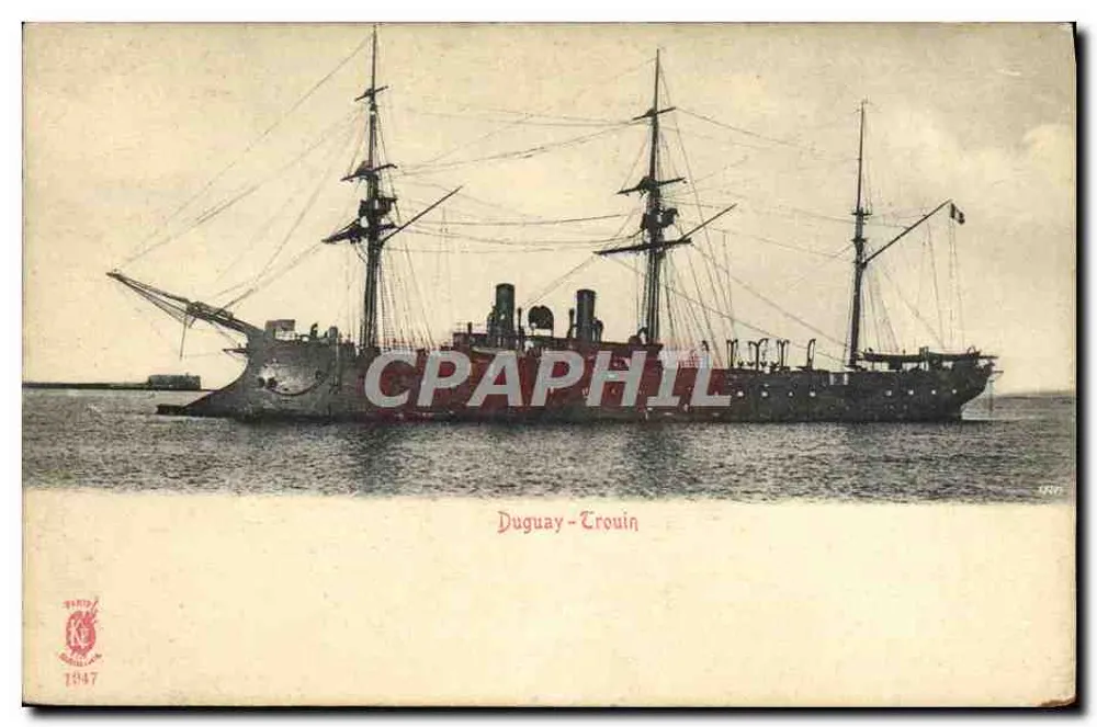 Duguy-Trouin — navio de guerra francês — editor Paris, n° 71447 - Frente