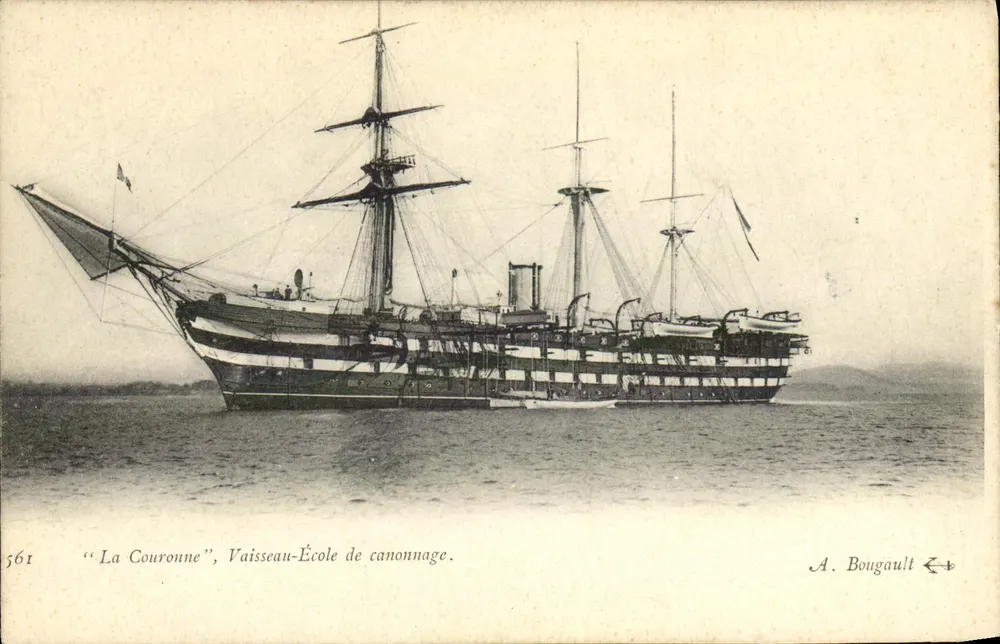 La Couronne — Schiffschule für Schießtechnik — A. Bougault n°561 - Vorderseite