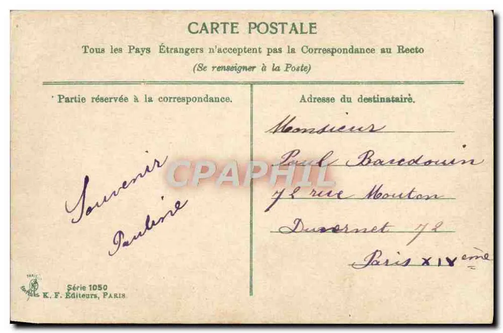 Saint-Louis — Croiseur de Escadra — Joviciol.A - Verso