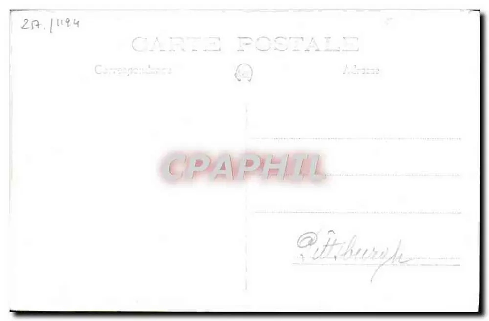 U.S.S. Pittsburgh — navio de guerra — Marius BAR Fot. Toulon, Reprod. Interd. - Verso