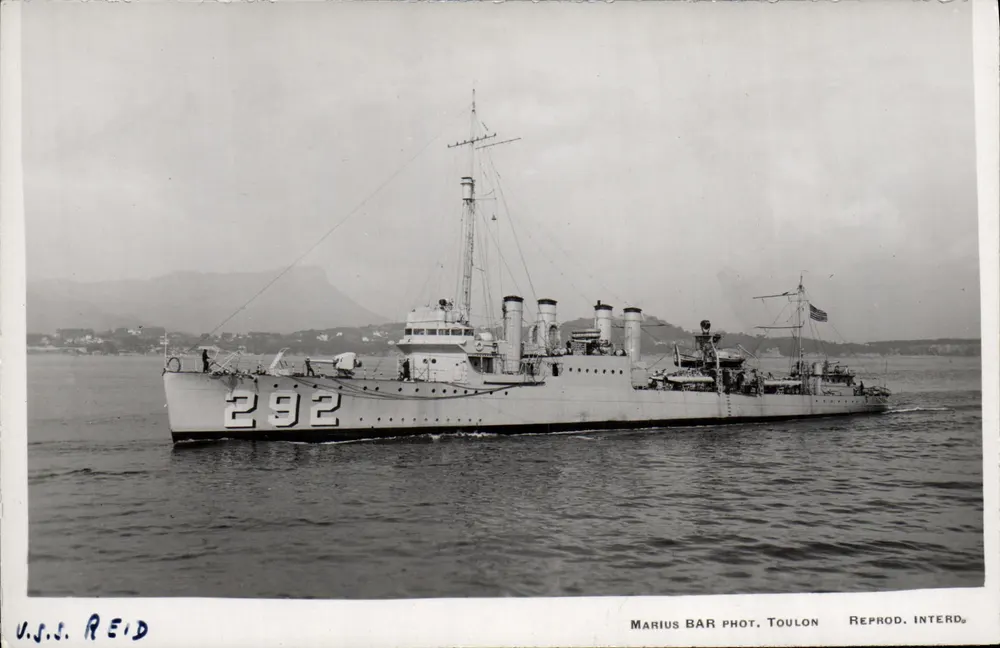 U.S.S. Reid — destróier n°292 — fotografia de Marius BAR, Toulon - Frente