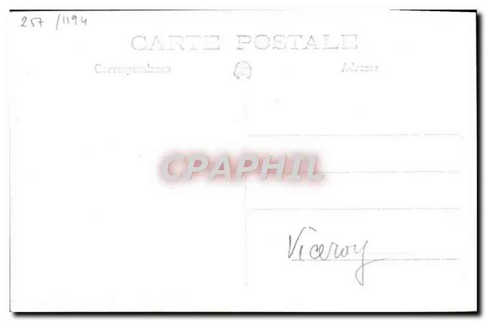 H.M.N. Viceroy — D91 — Marius BAR Fot. Toulon - Verso