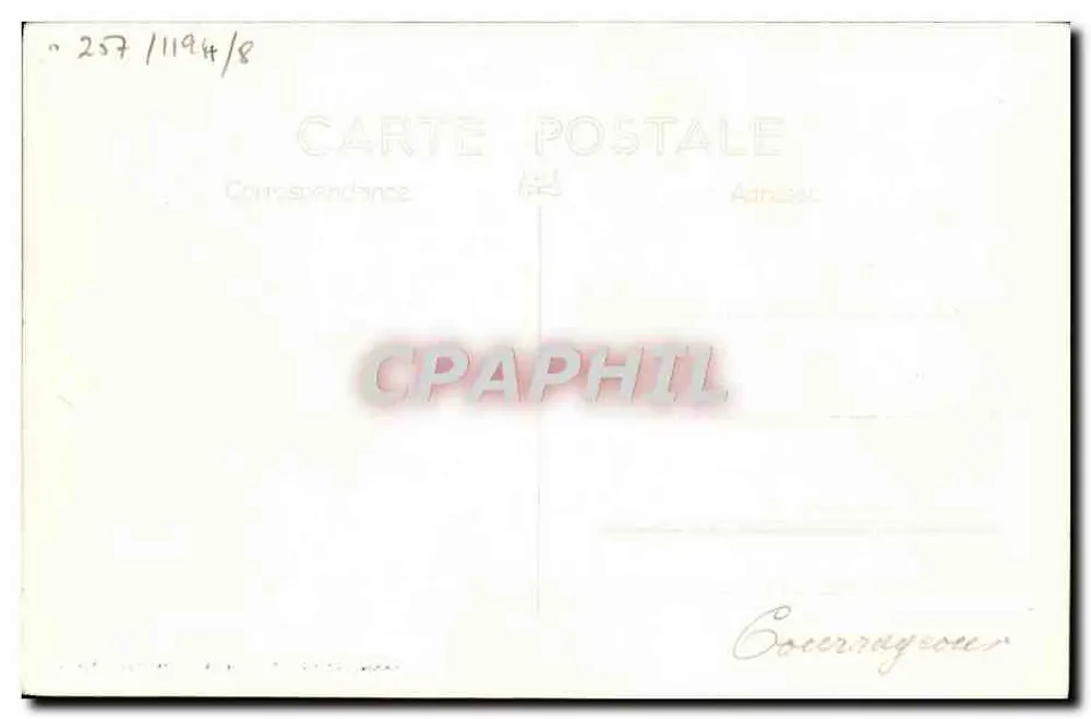 H.M.S. COURAGEOUS — porta-aviões britânico — Marius BAR PINS, TOULON, Reprod. Inters. - Verso