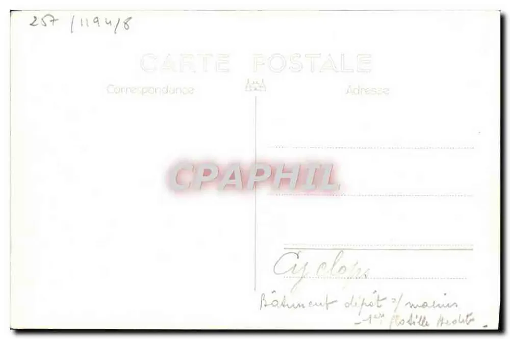 H.M.S. Cyclops — navio britânico em Toulon — Marius BAR Fot. Toulon, Reprod. Interd. - Verso