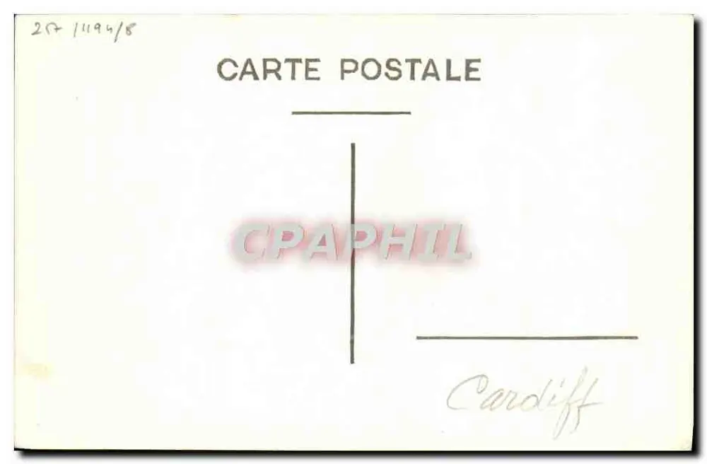 H.M.S. CARDIFF — brytyjski statek wojenny — Marius BAR phot. Toulon - Rewers