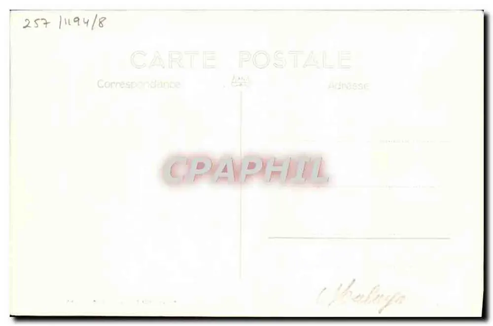 H.M.S. MALAYA — cruzador de batalha — Marius BAR Fot. Toulon, Reprod. Interd. - Verso