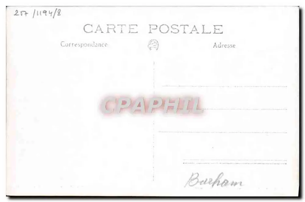 H.M.S. Barham — Navio de guerra britânico — Marius BAR fot. Toulon, Reprod. Interd. - Verso