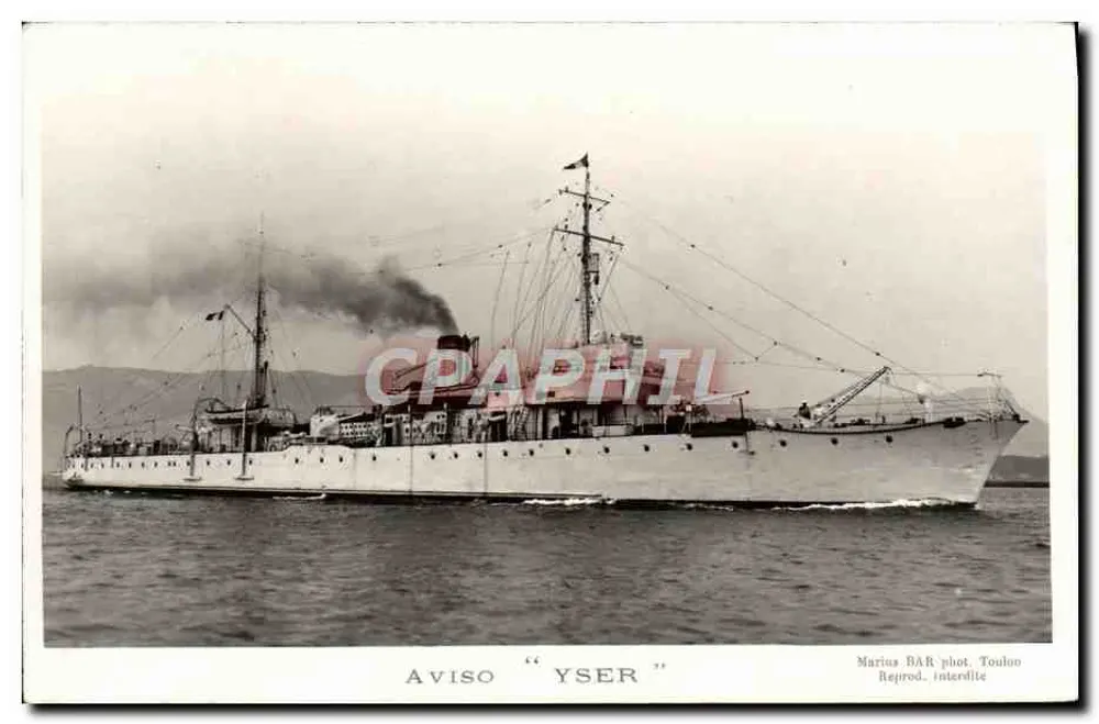 Aviso "Yser" — navio militar no mar — fotografia de Marius BAR, Toulouse - Frente