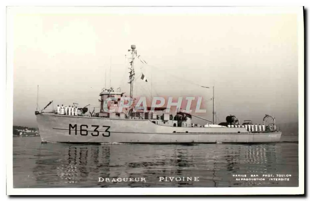 Dragueur Pivoine — M633 — Marius Bar, Phot. Toulon - Frente