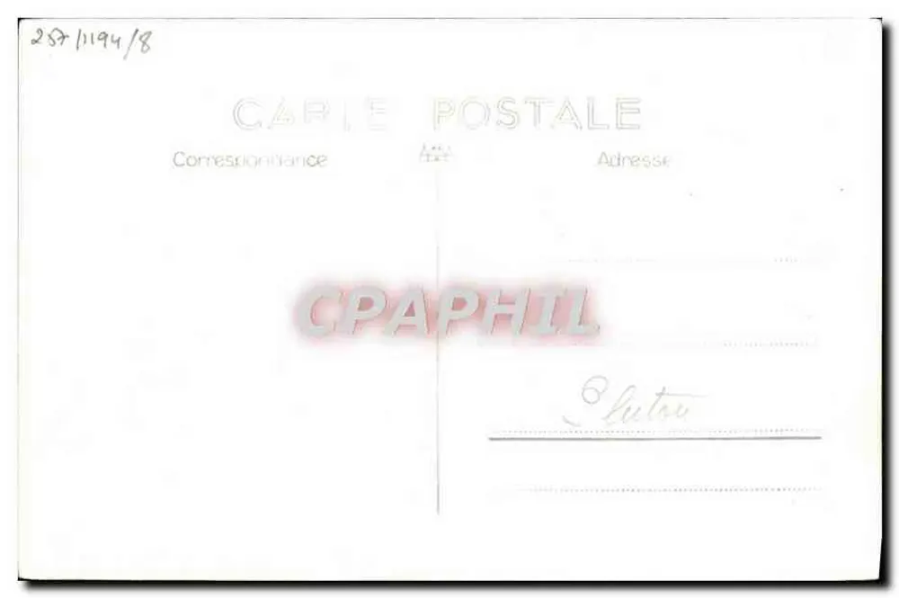 Cruzador Pluton — Toulon — Marius BAR Fot. Toulon, Reprod. Interd. - Verso