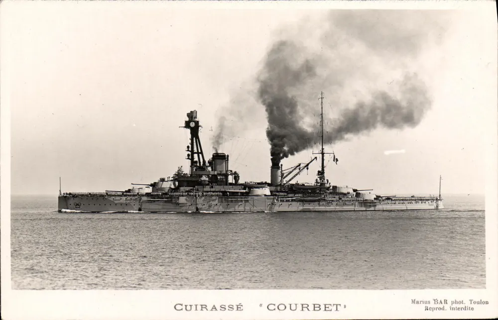 Slagschip "Courbet" — Toulon — Marius BAR fot. - Voorkant