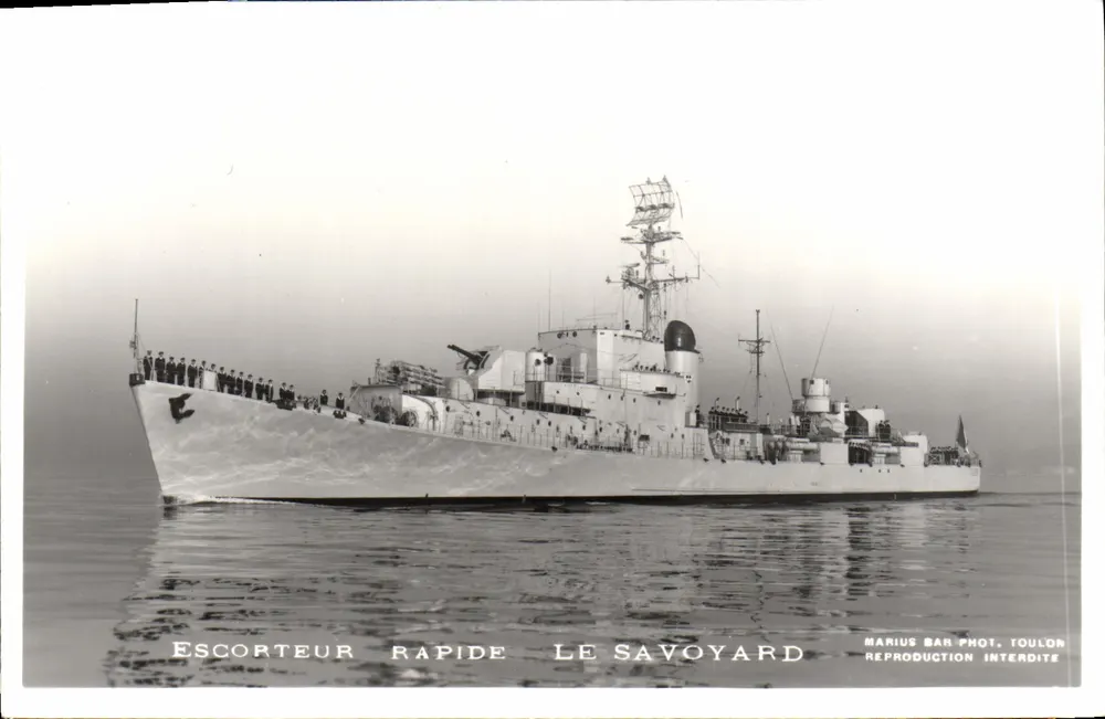Escorteur veloce Le Savoyard — fotografia marittima — Marius Bar Fot. Toulon - Recto