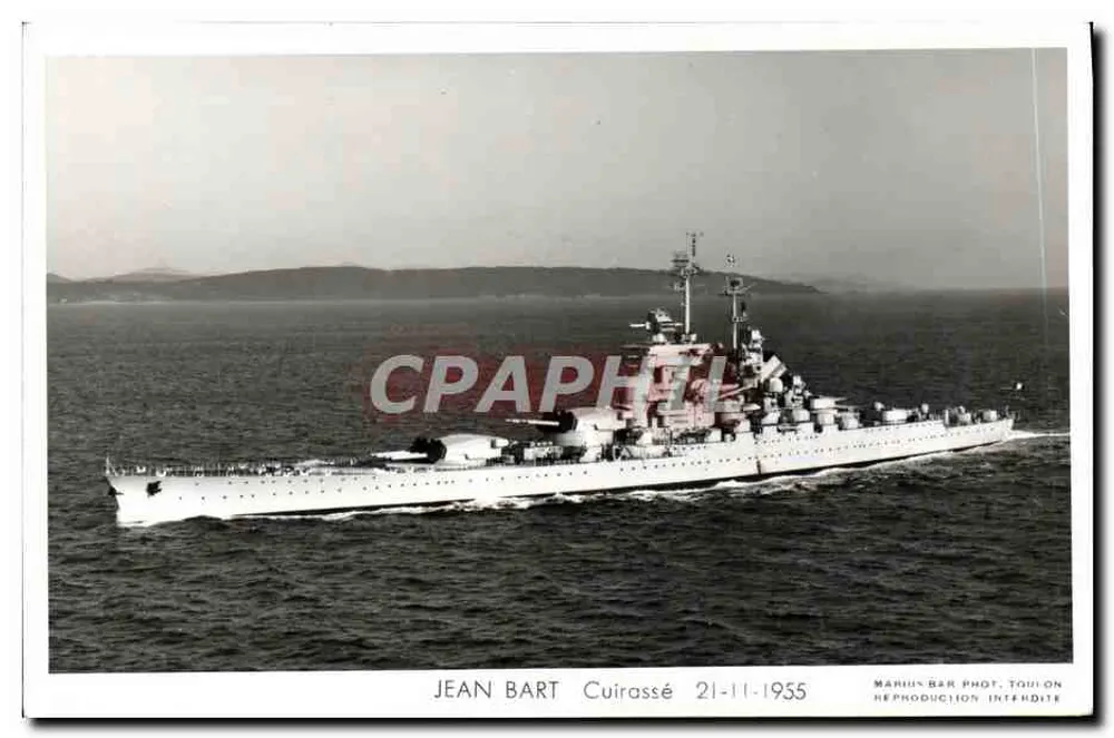 Jean Bart — encouraçado — Marius Bar Fot. Toulon - Frente