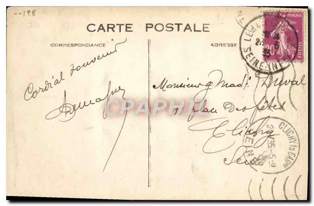 Le Havre — Das Schiff "Normandie" der Gesellschaft G. Transatlantique — C. M. Le Havre, n°640 - Rückseite