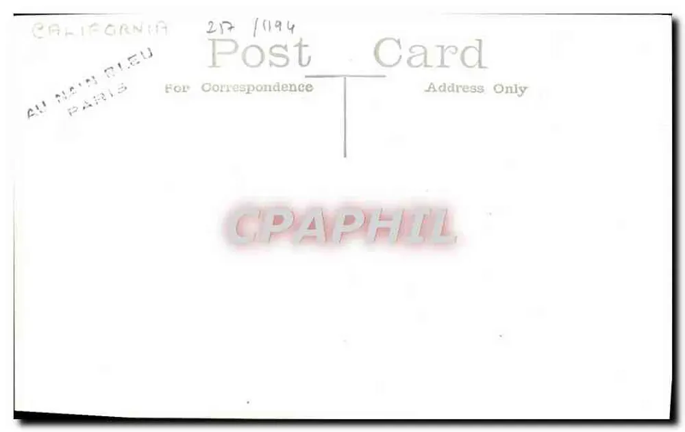 U.S.S. CALIFORNIA — Navio de guerra — Carte postale - Verso