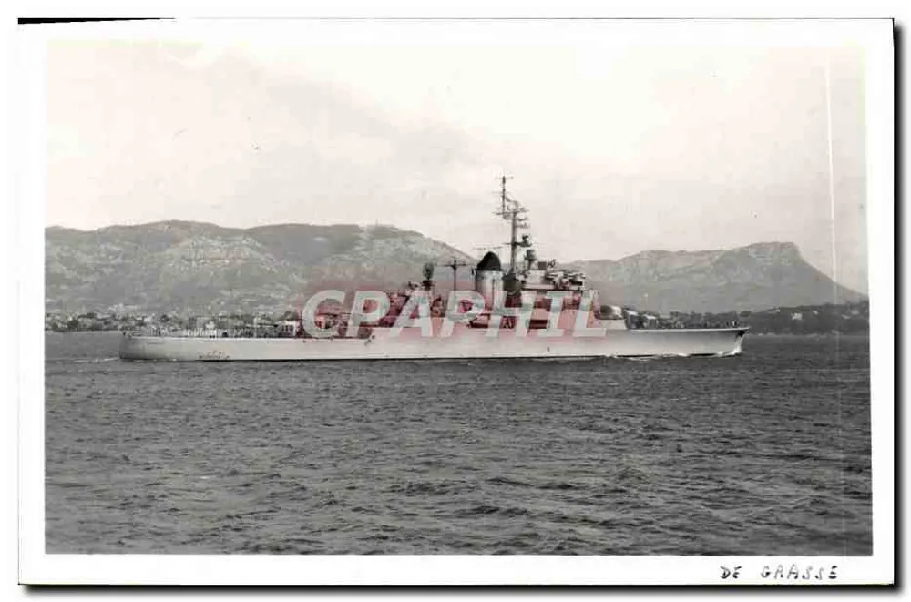 Navio militar — porto de De Grasse — editor De Grasse, n° 257/1194 - Frente