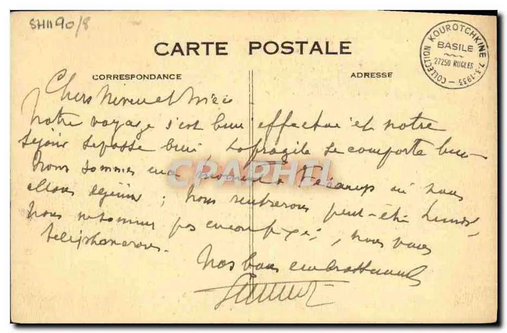 Le Havre — Der große Ozeandampfer "Normandie" der Compagnie Générale Transatlantique — C. M., Le Havre - Rückseite