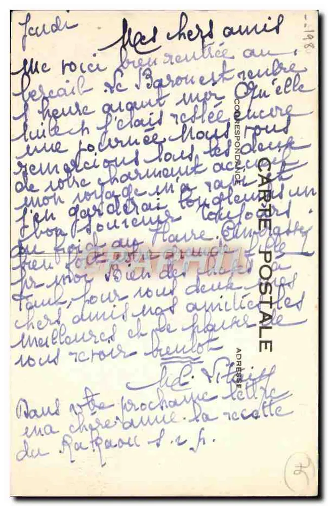 Le Havre — Das große Schiff "Normandie" — C.M., Le Havre - Rückseite