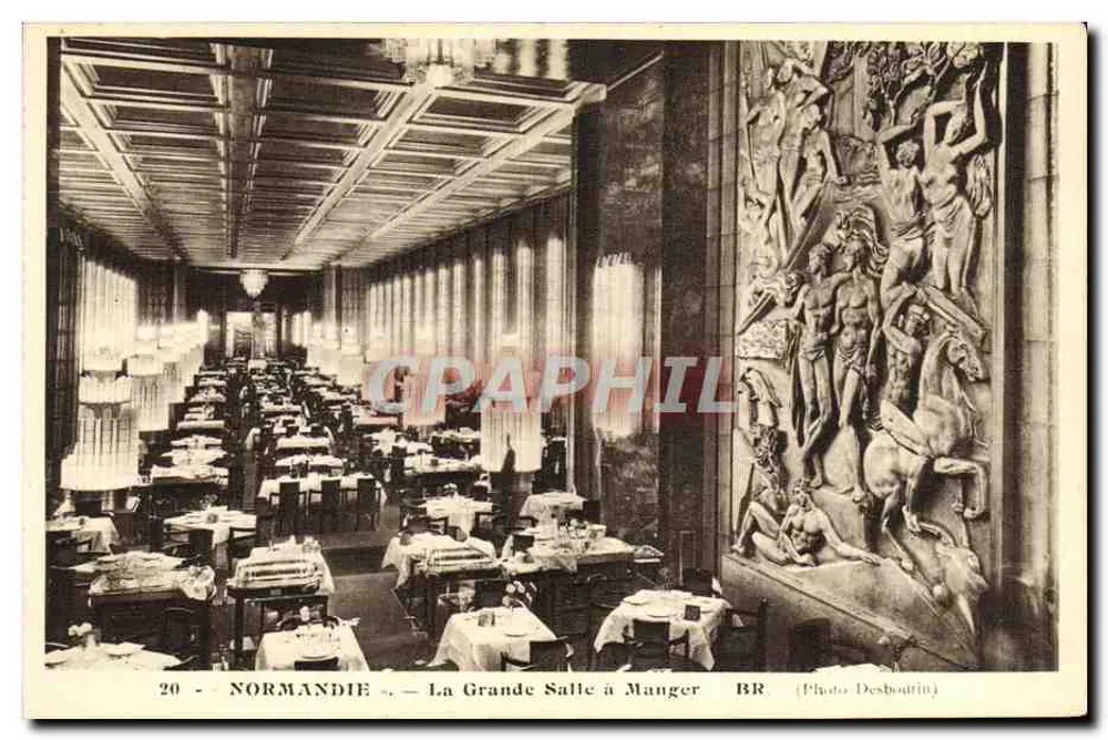 Normandie — Die Große Speisehalle — Foto Desboutrin - Vorderseite