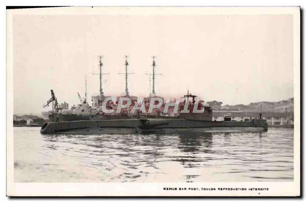 Submarino HMS — Toulon — Marius Bar Fot. - Frente