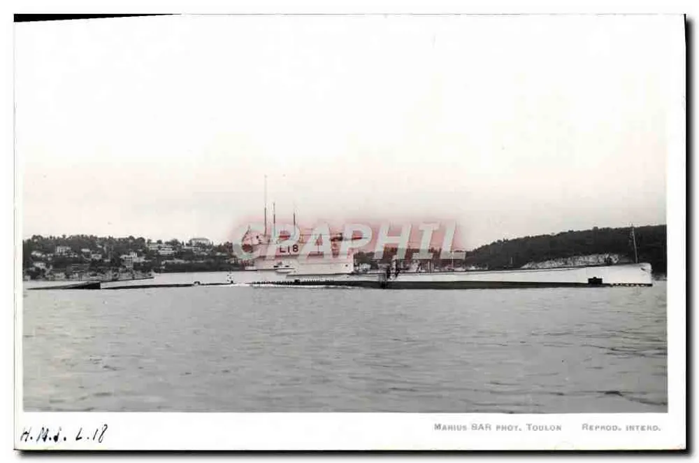 Submarino L18 — Toulon — Mahiuss BAR Fot. Toulon - Frente