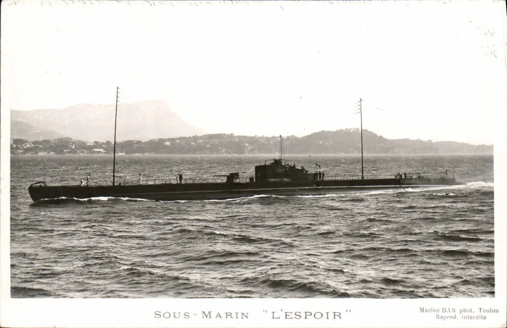 Onderzeeboot "L'Espoir" — Toulon — Marius BAR fot. Toulon - Voorkant